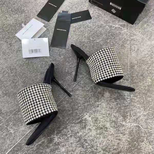Alexander Wang Sienna Crystal Slide Sandals - DopestKickz