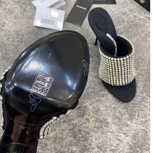 Alexander Wang Sienna Crystal Slide Sandals - DopestKickz