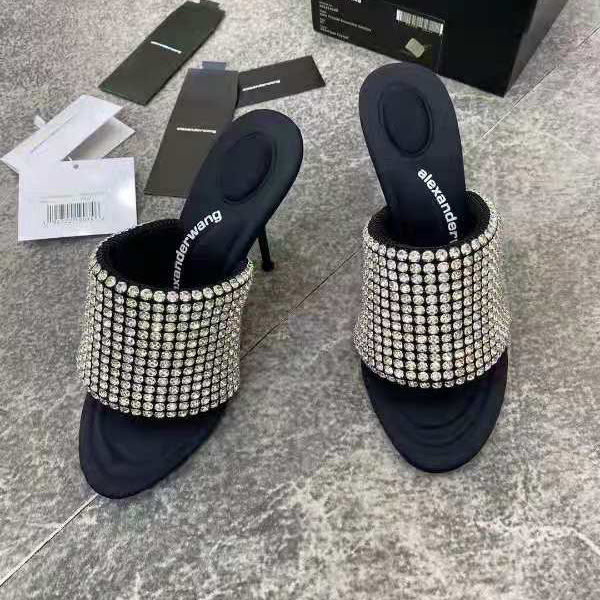 Alexander Wang Sienna Crystal Slide Sandals - DopestKickz