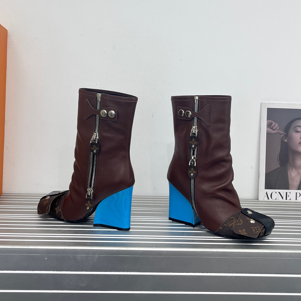 Louis Vuitton Patti Wedge Half Boot - DopestKickz