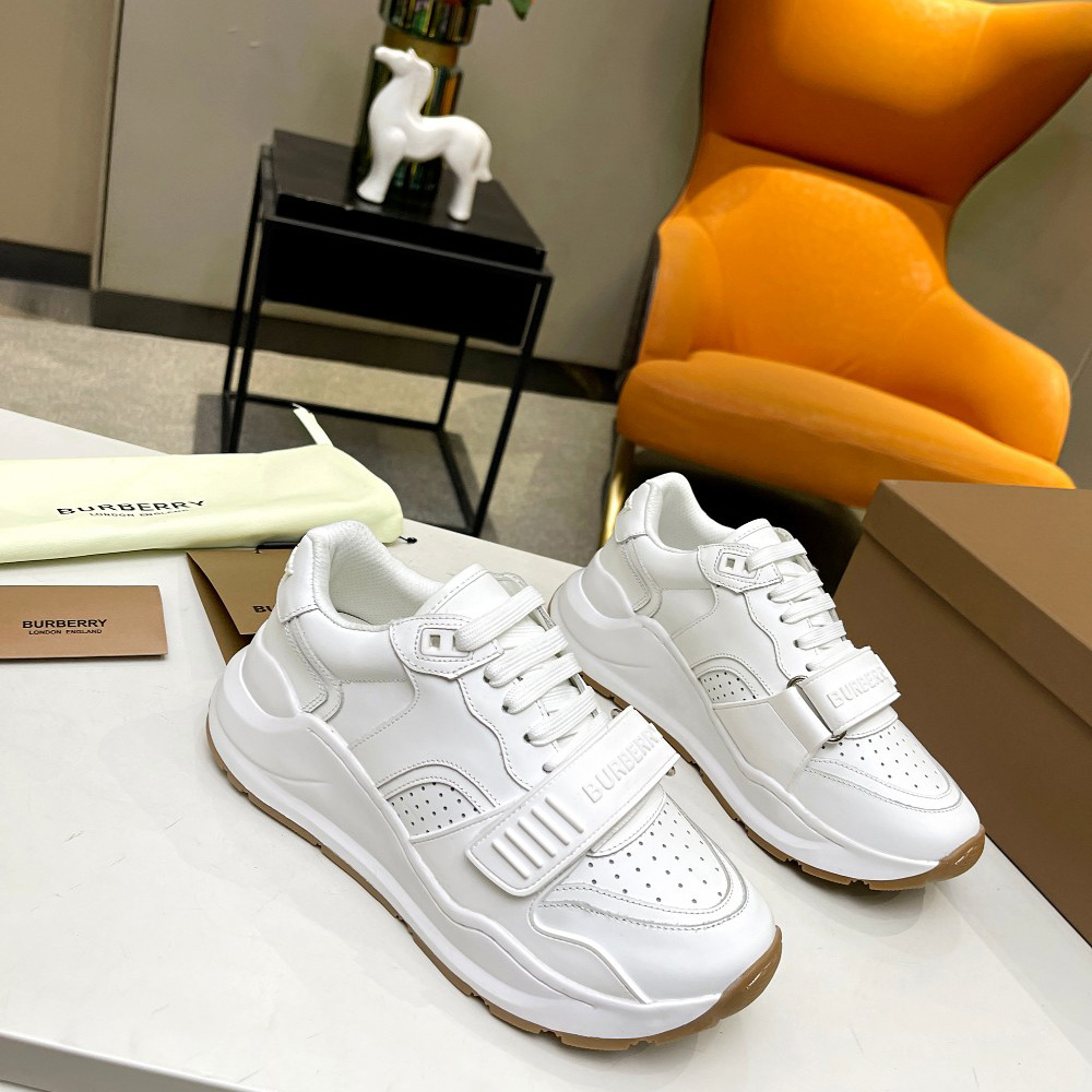 Burberry Vintage Suede And Leather Sneakers - DopestKickz