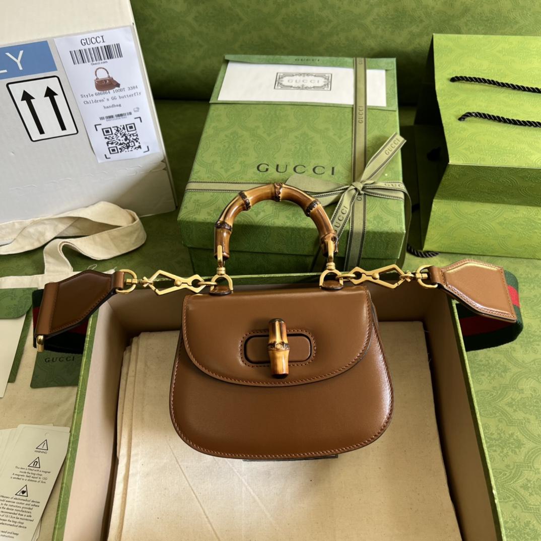 Gucci Bamboo 1947 Mini Top Handle Bag(17-12-7.5cm) - DopestKickz