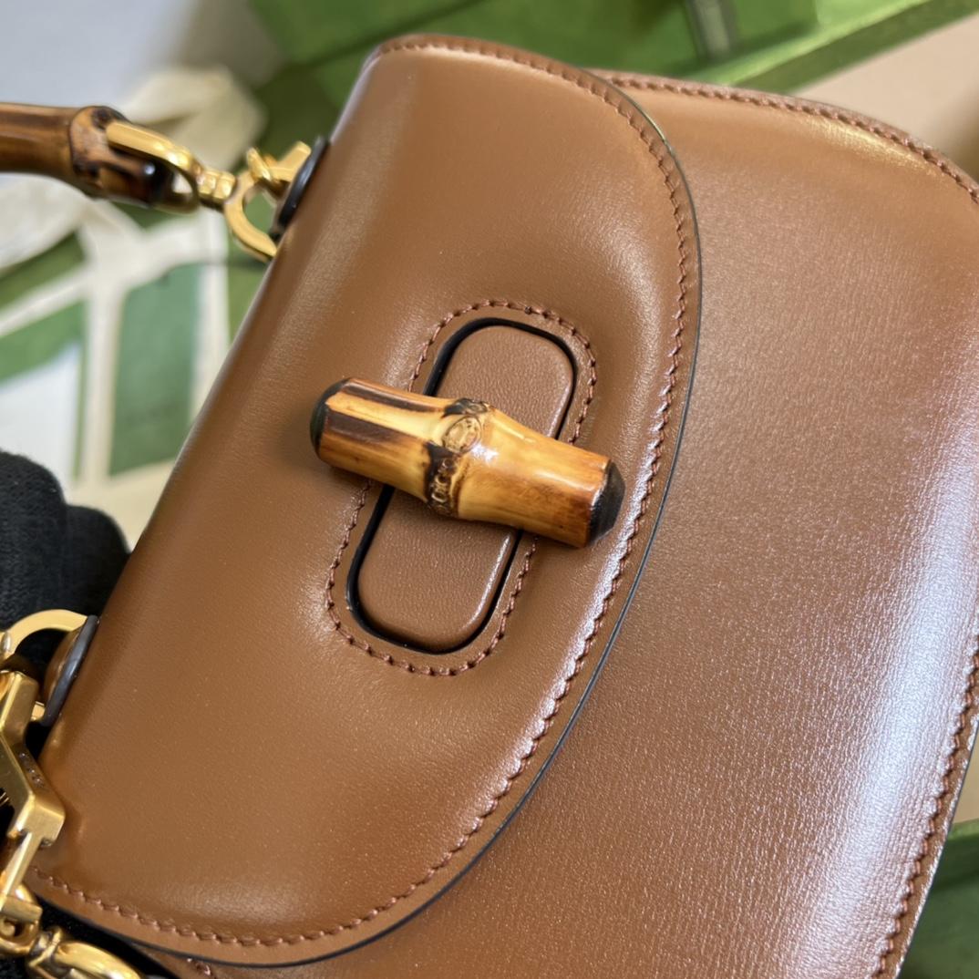 Gucci Bamboo 1947 Mini Top Handle Bag(17-12-7.5cm) - DopestKickz