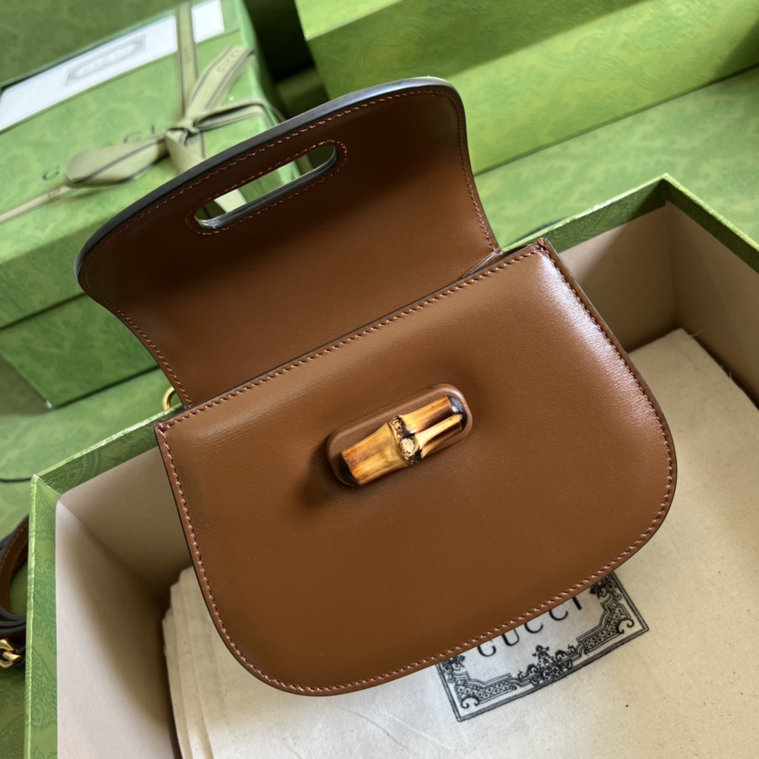 Gucci Bamboo 1947 Mini Top Handle Bag(17-12-7.5cm) - DopestKickz