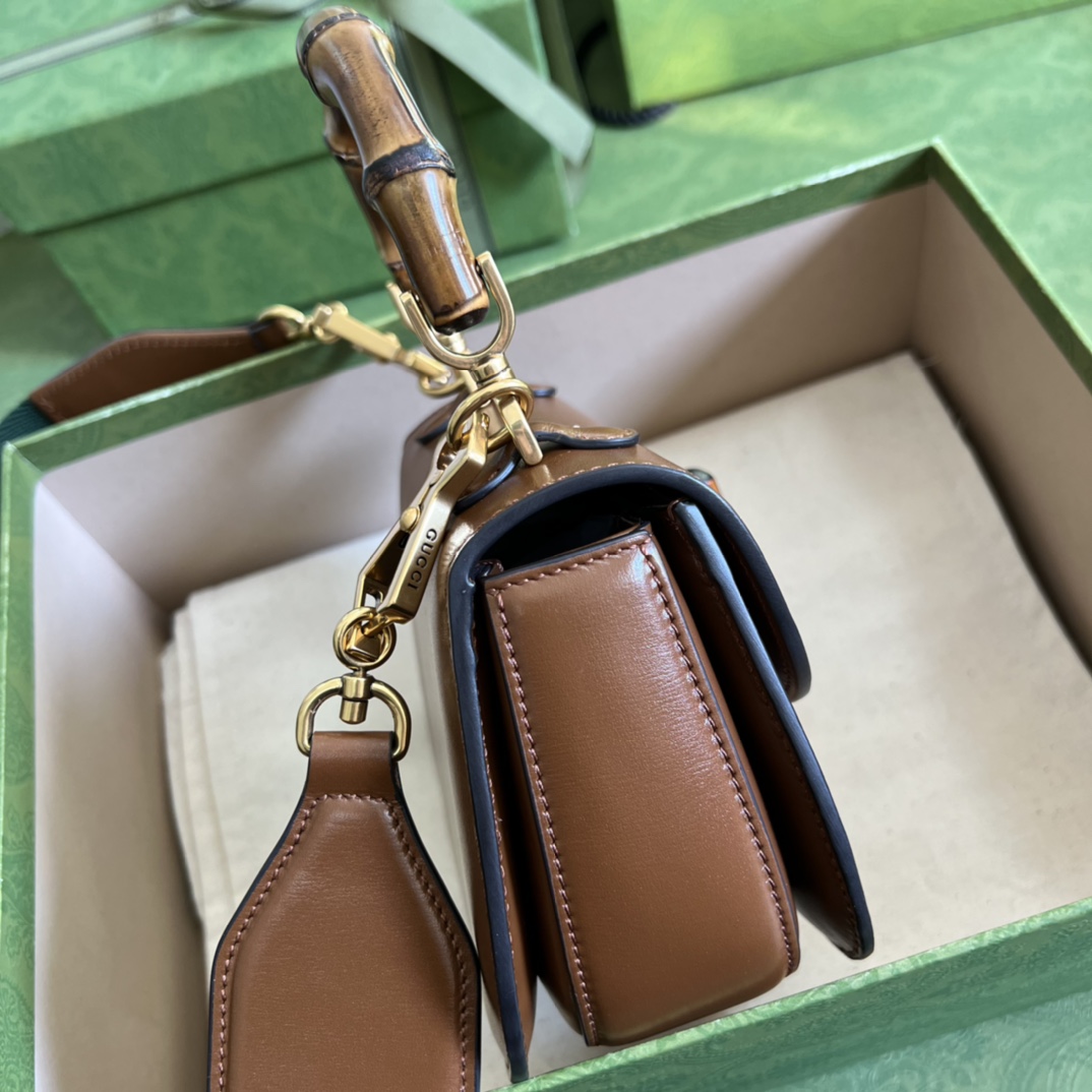 Gucci Bamboo 1947 Mini Top Handle Bag(17-12-7.5cm) - DopestKickz