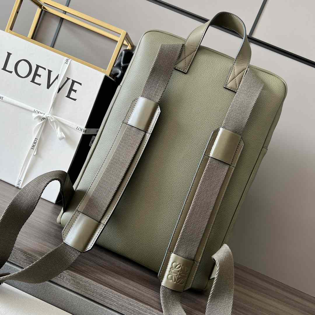 Loewe Military Backpack In Soft Grained Calfskin - DopestKickz