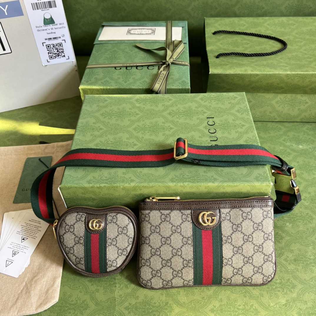 Gucci Ophidia GG Heart Utility Belt(12-11-2cm/20-13cm) - DopestKickz