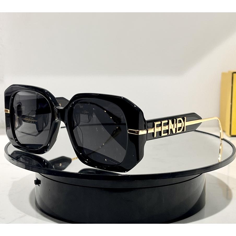 Fendi Fendigraphy Transparent Gray Acetate Sunglasses - DopestKickz