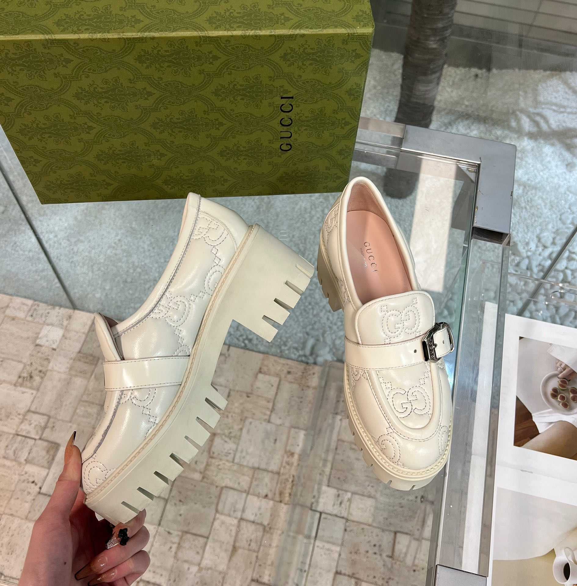 Gucci Women's GG Matelassé Shoe - DopestKickz
