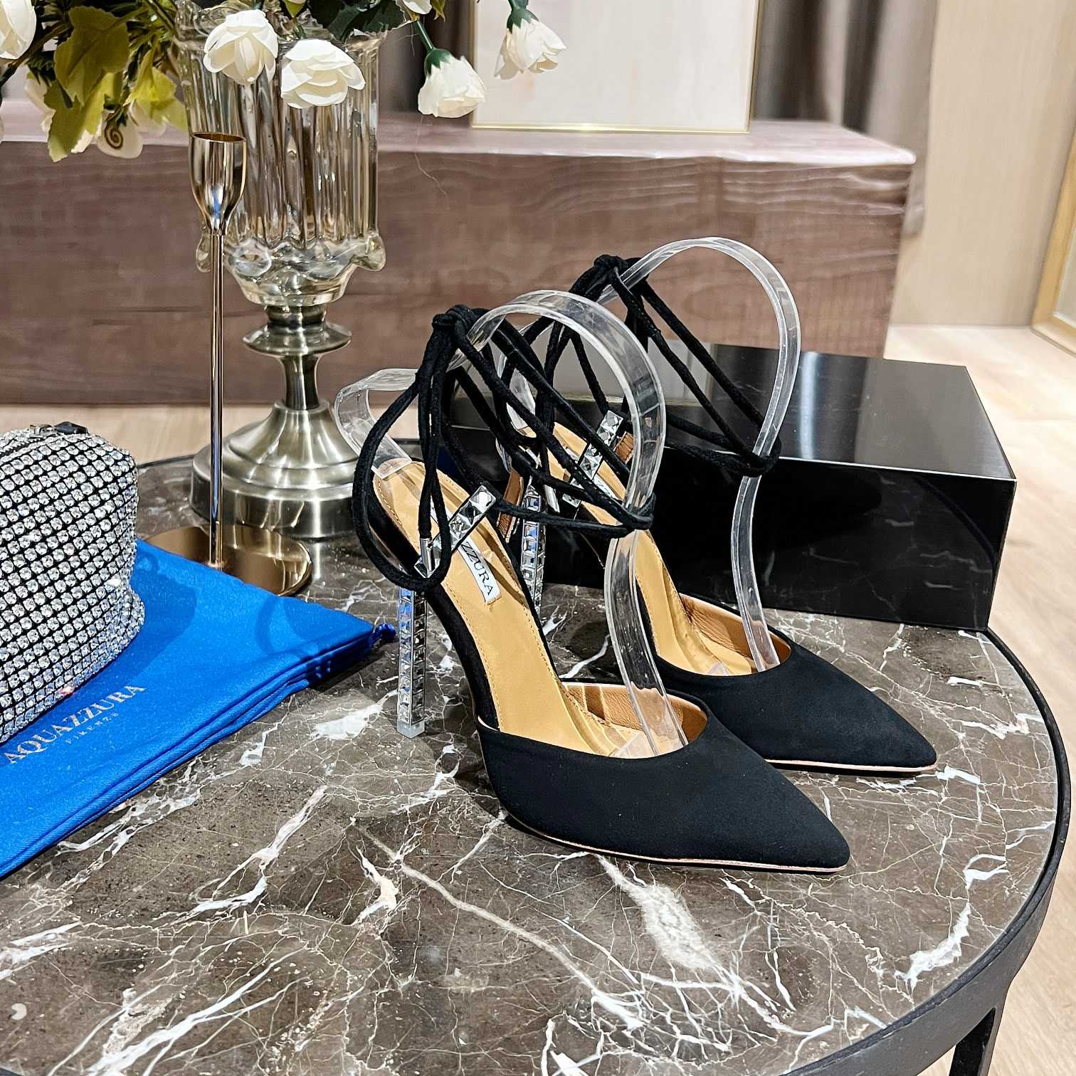 Aquazzura Rock Chic 105 Suede Pumps - DopestKickz