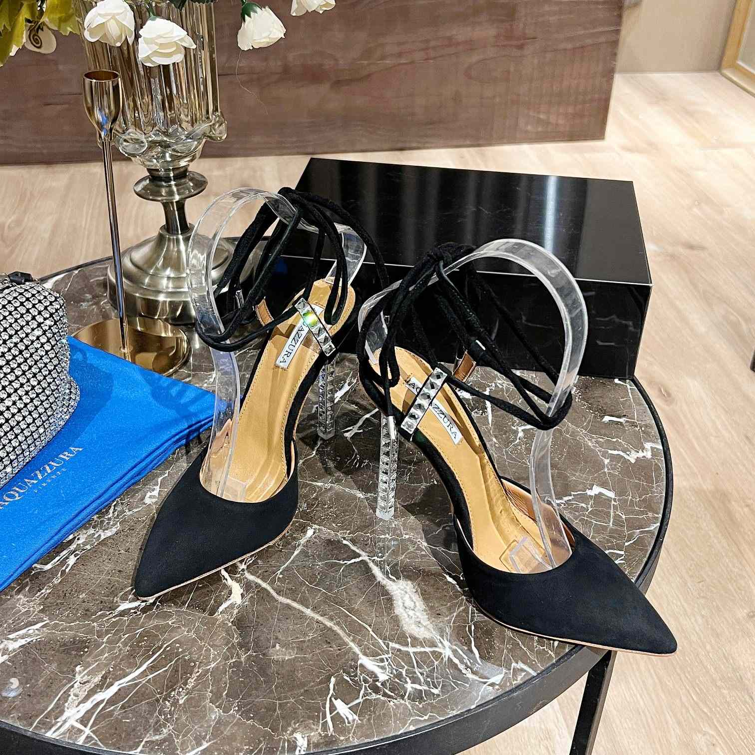 Aquazzura Rock Chic 105 Suede Pumps - DopestKickz