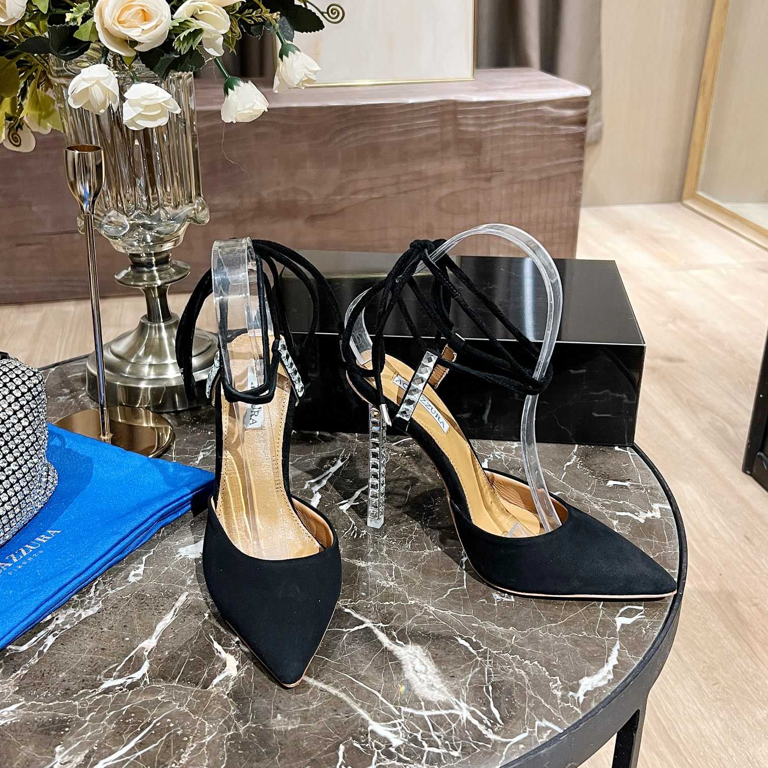 Aquazzura Rock Chic 105 Suede Pumps - DopestKickz