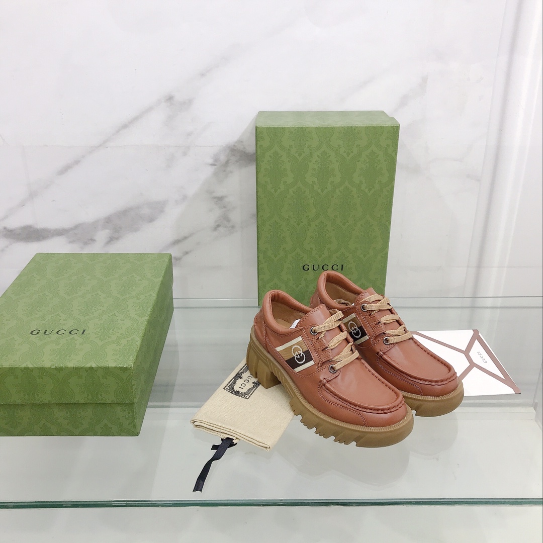 Gucci Women's Lace- Up Loafer  - DopestKickz