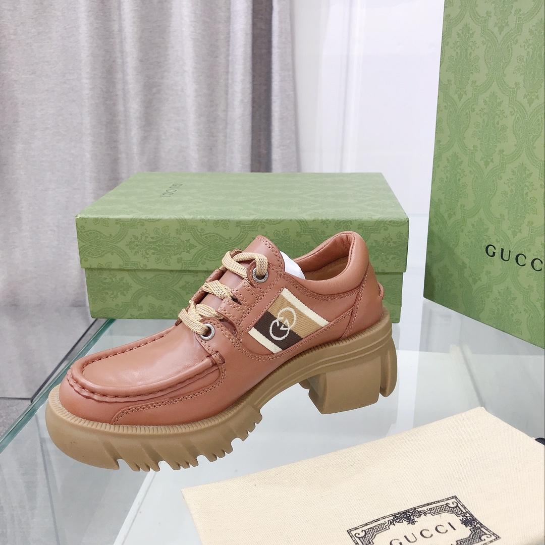 Gucci Women's Lace- Up Loafer  - DopestKickz