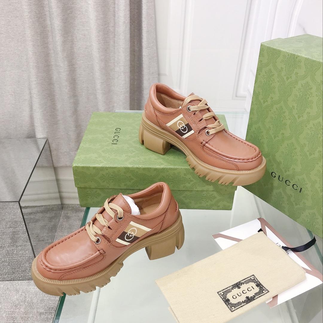 Gucci Women's Lace- Up Loafer  - DopestKickz