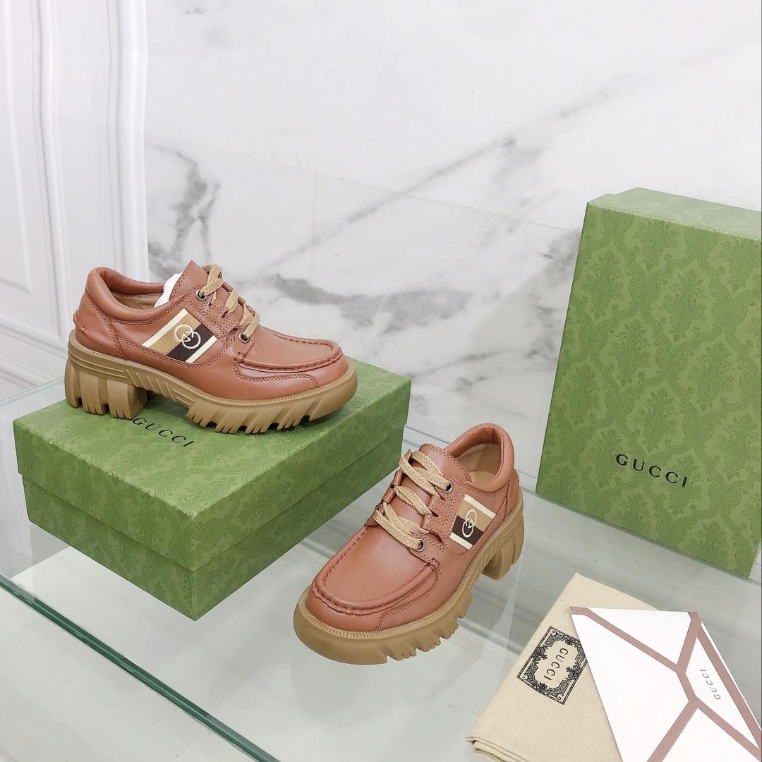 Gucci Women's Lace- Up Loafer  - DopestKickz