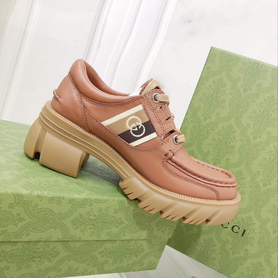 Gucci Women's Lace- Up Loafer  - DopestKickz