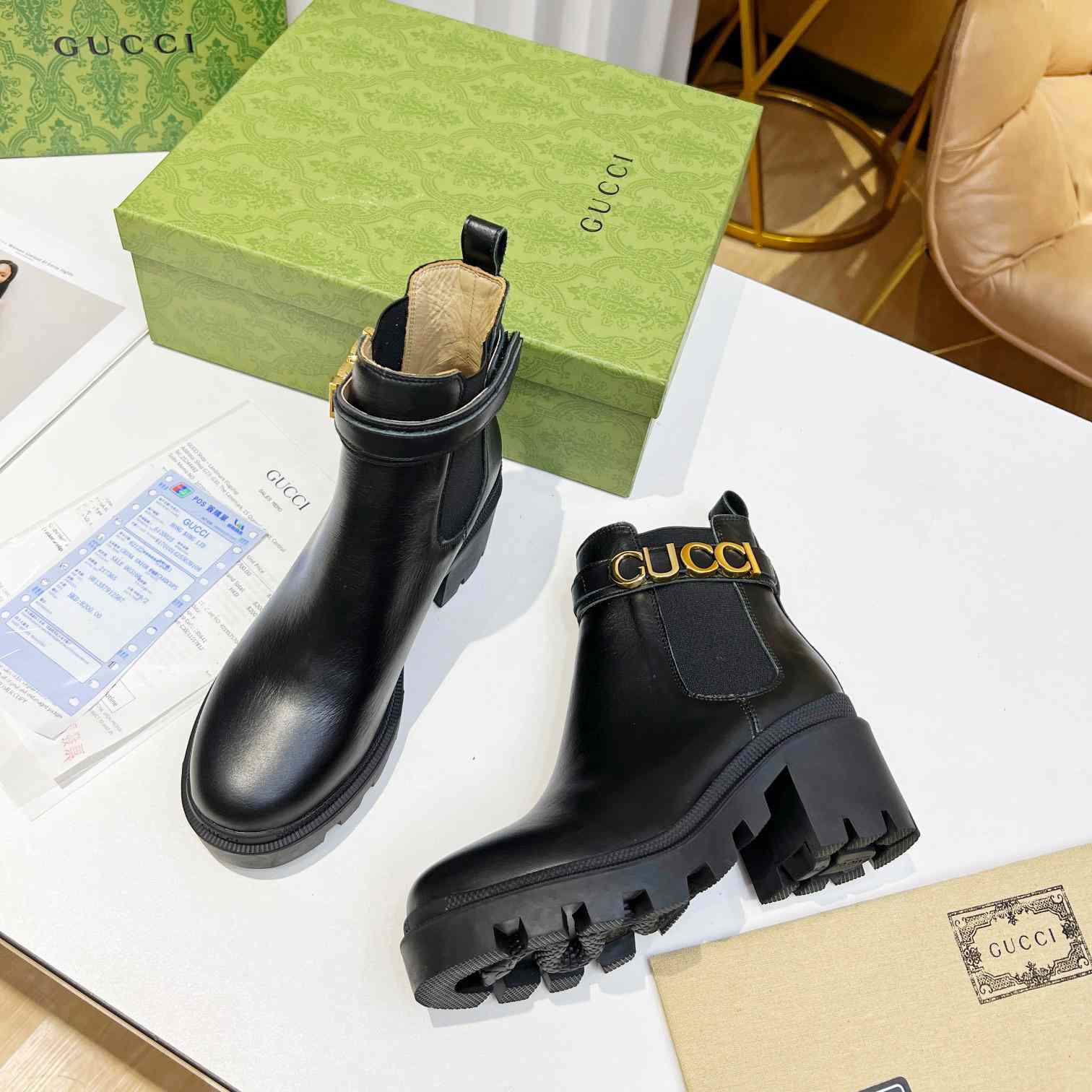 Gucci Women's Ankle Boot With Logo - DopestKickz