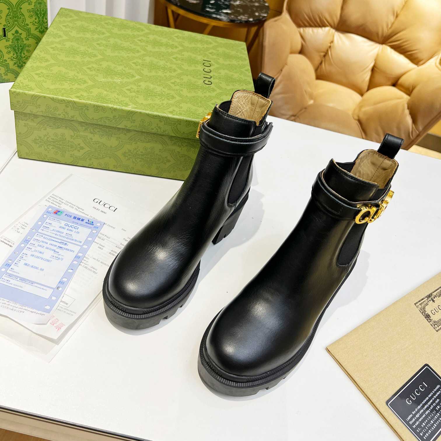 Gucci Women's Ankle Boot With Logo - DopestKickz