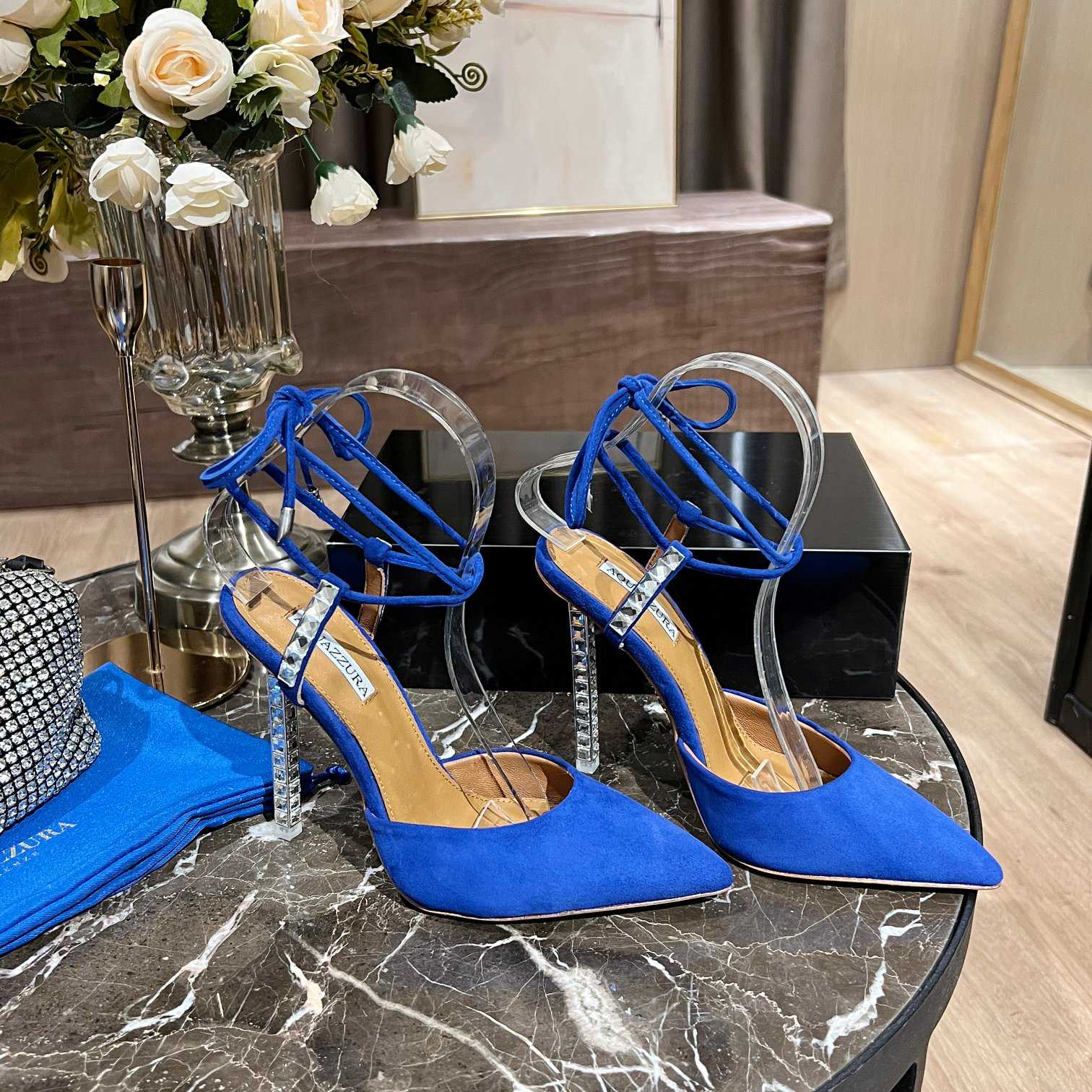 Aquazzura Rock Chic 105 Suede Pumps - DopestKickz