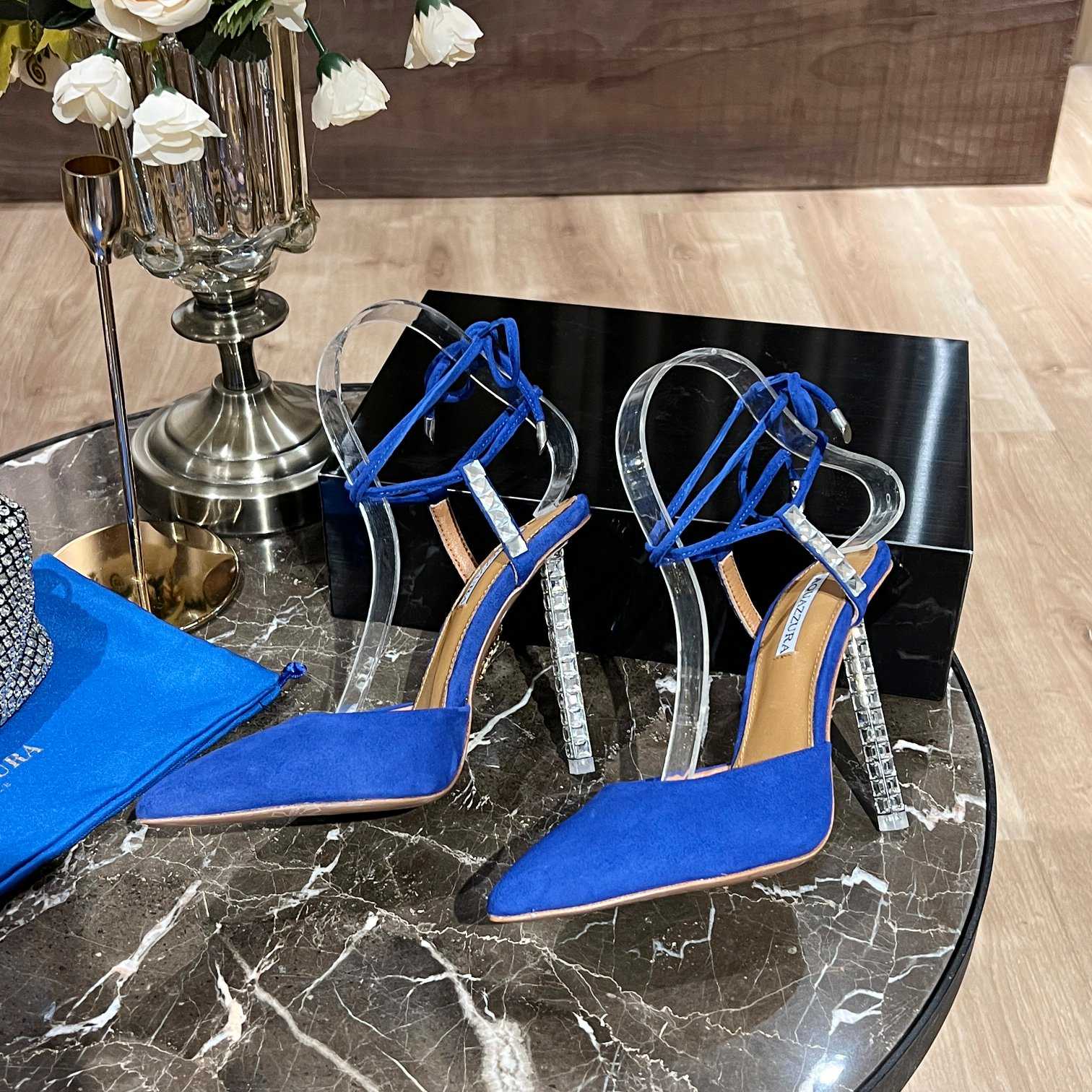 Aquazzura Rock Chic 105 Suede Pumps - DopestKickz