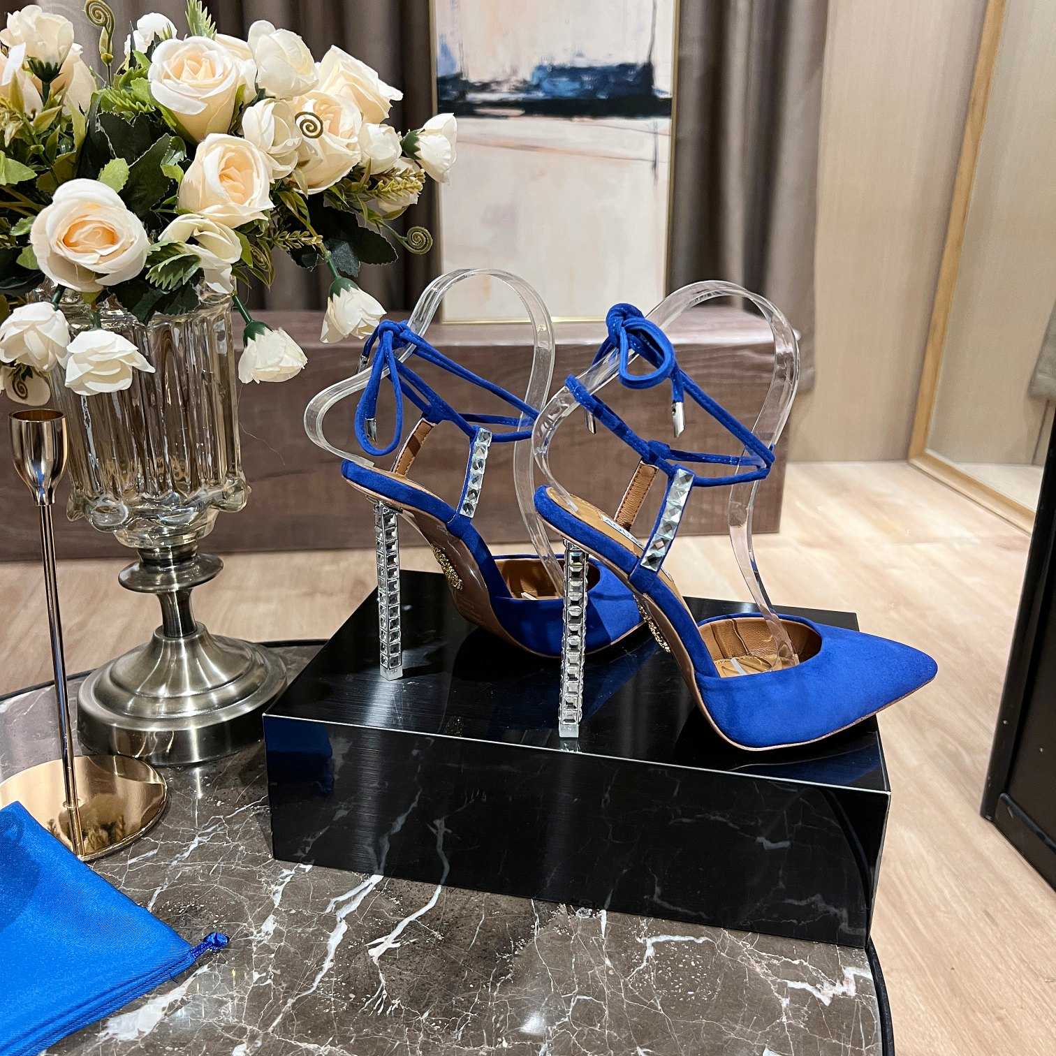 Aquazzura Rock Chic 105 Suede Pumps - DopestKickz