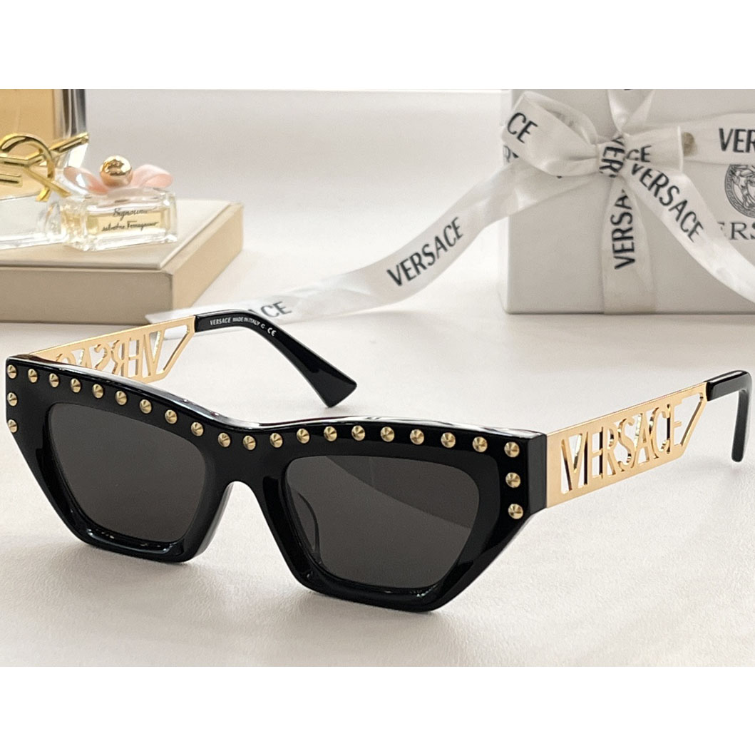 Versace 90s Vintage Logo Cat-Eye Sunglasses     VE4967  - DopestKickz