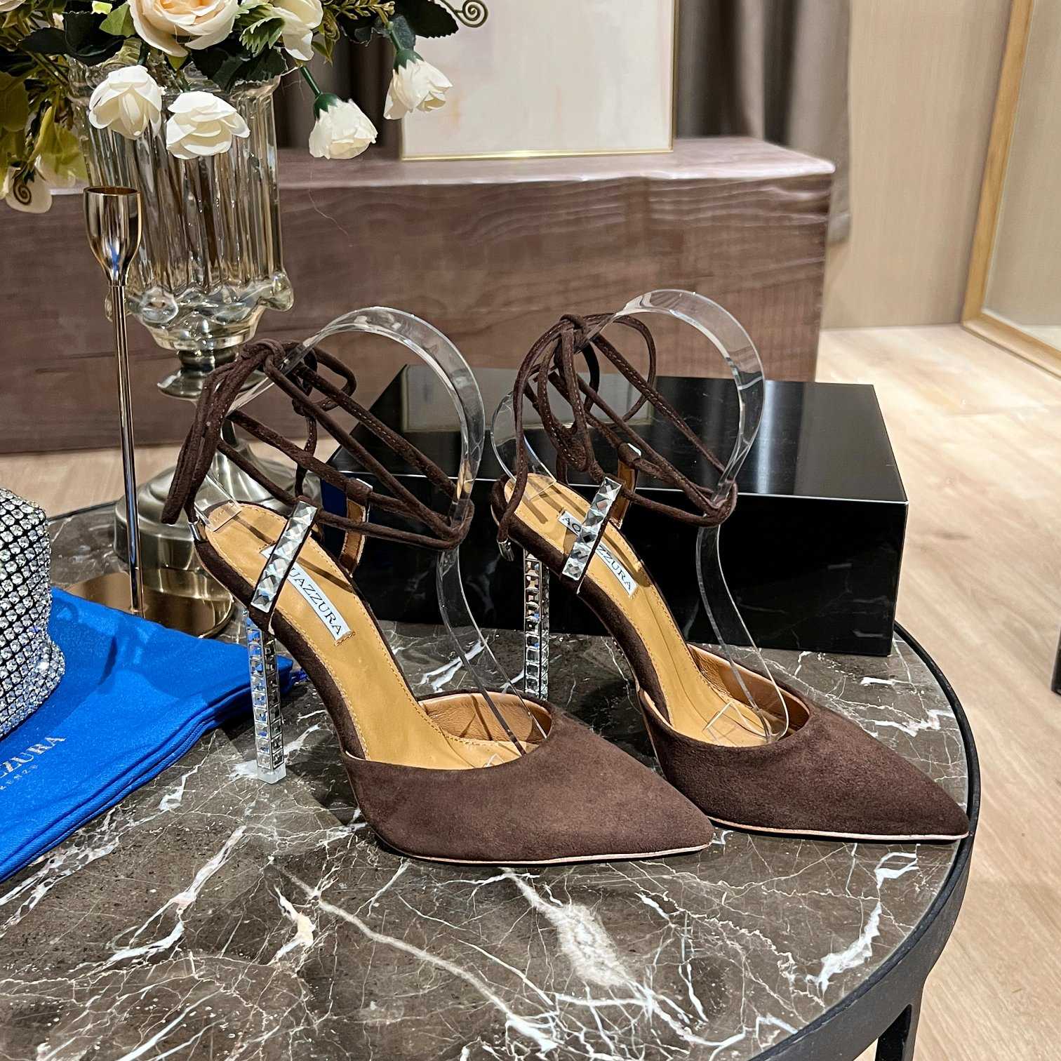 Aquazzura Rock Chic 105 Suede Pumps - DopestKickz