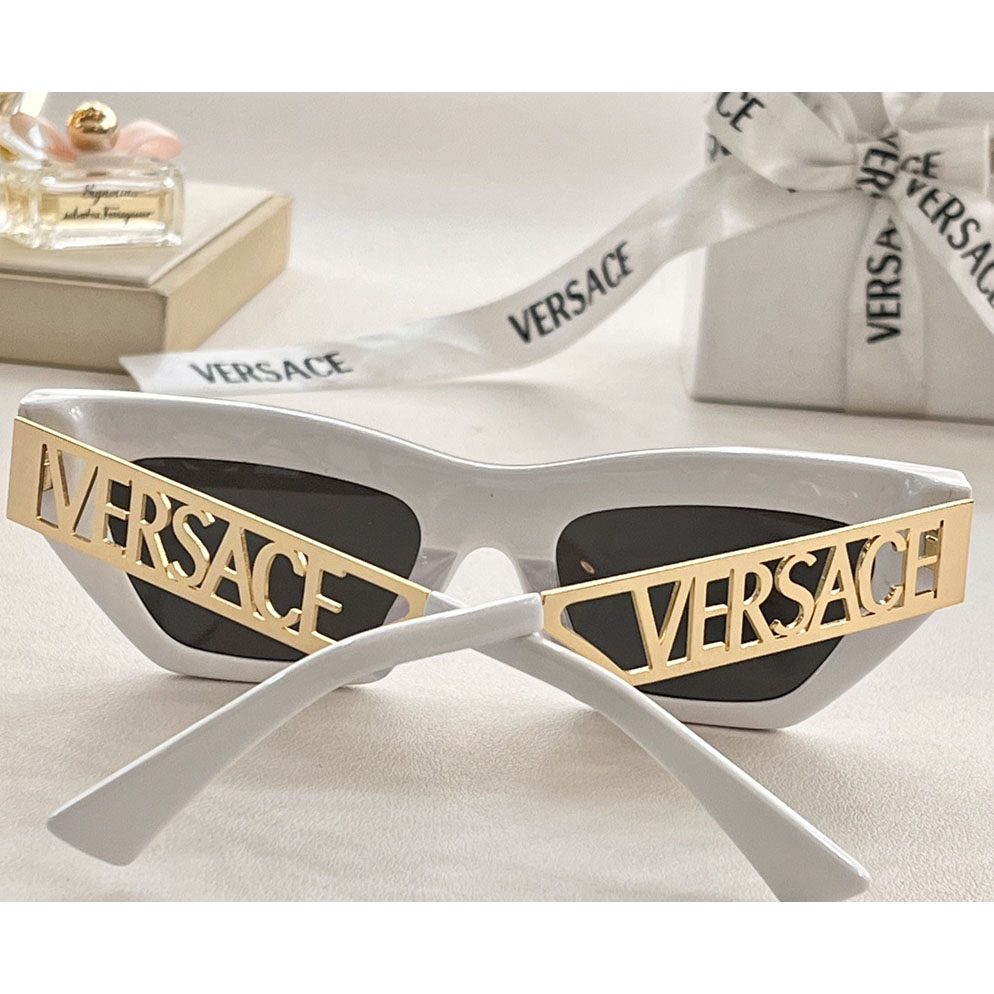 Versace 90s Vintage Logo Cat-Eye Sunglasses     VE4967  - DopestKickz