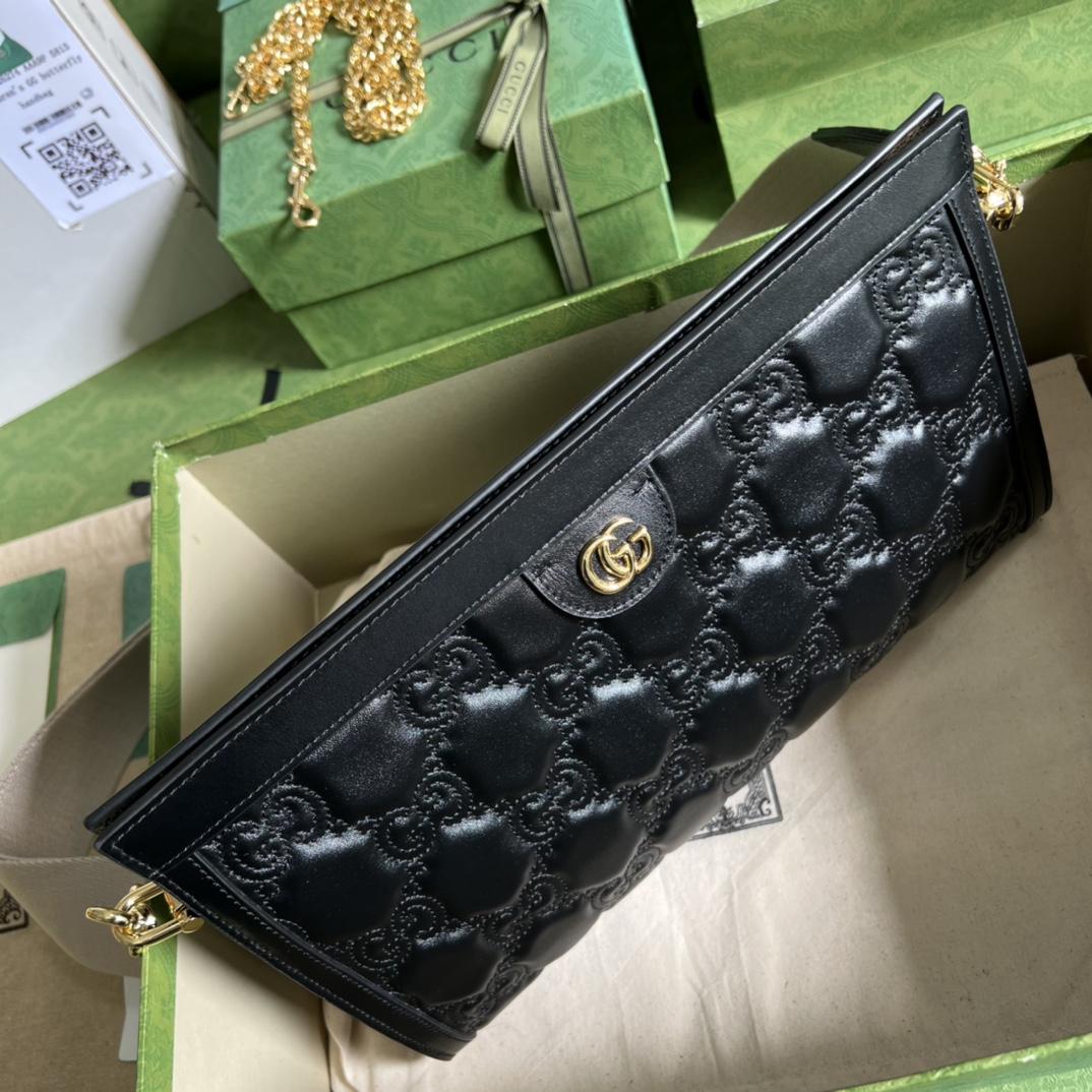 Gucci GG Matelassé Leather Medium Bag(32.5-20-10cm)   - DopestKickz