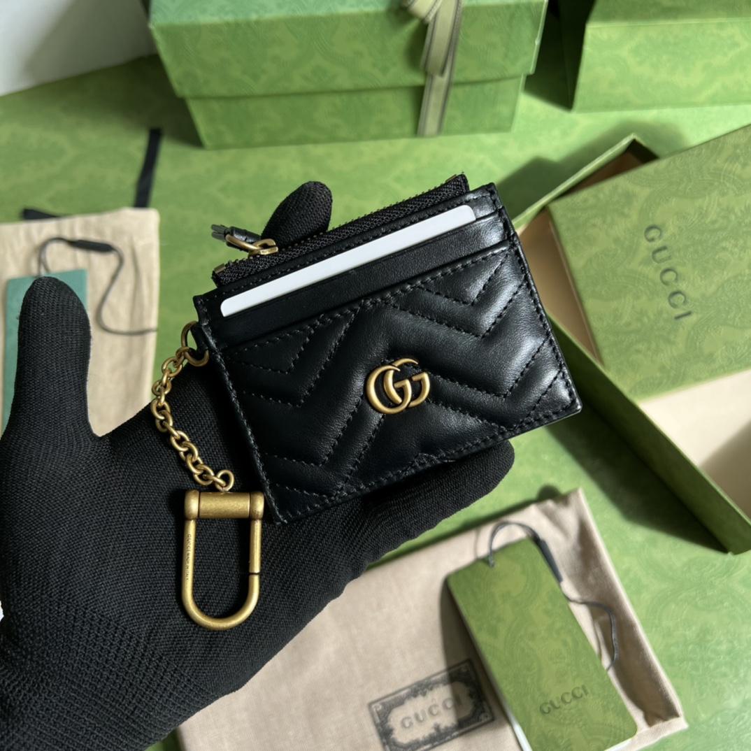 Gucci GG Marmont Keychain Wallet(10-7.5-1cm) - DopestKickz