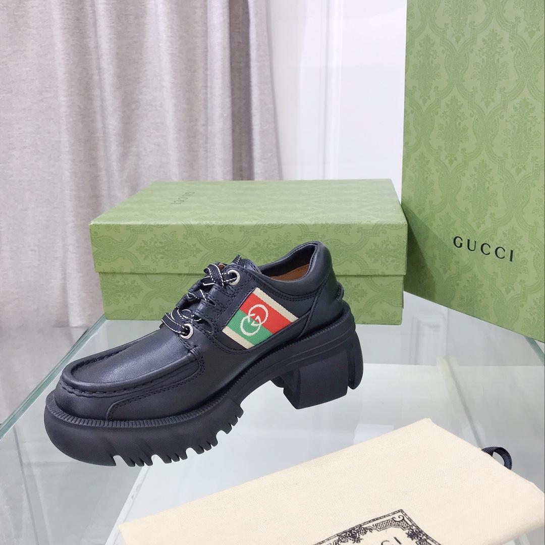 Gucci Women's Lace- Up Loafer  - DopestKickz