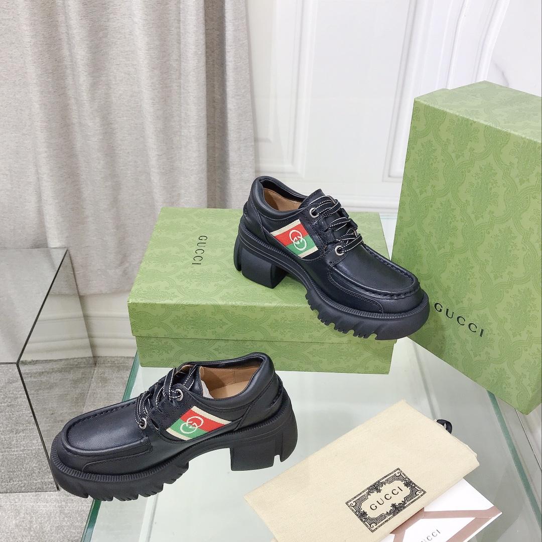 Gucci Women's Lace- Up Loafer  - DopestKickz