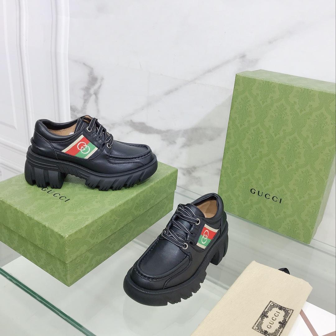 Gucci Women's Lace- Up Loafer  - DopestKickz