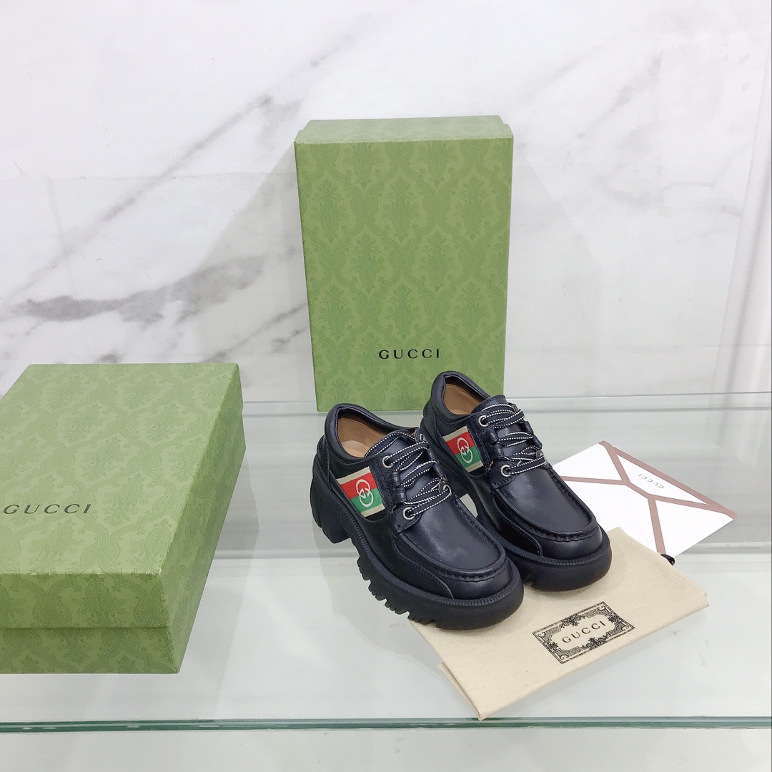 Gucci Women's Lace- Up Loafer  - DopestKickz