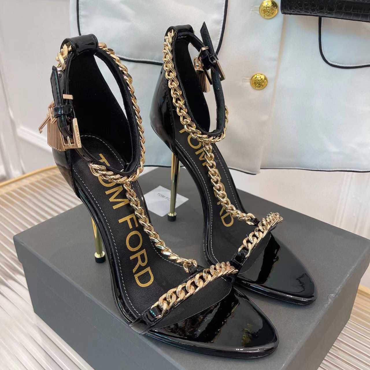 Tom Ford Chain-Embellished Sandals - DopestKickz