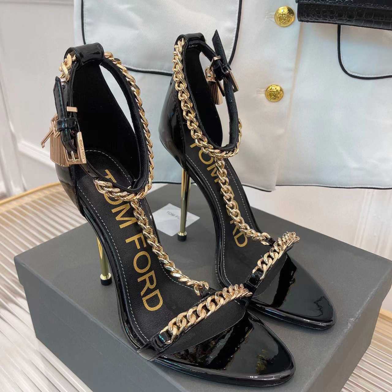 Tom Ford Chain-Embellished Sandals - DopestKickz