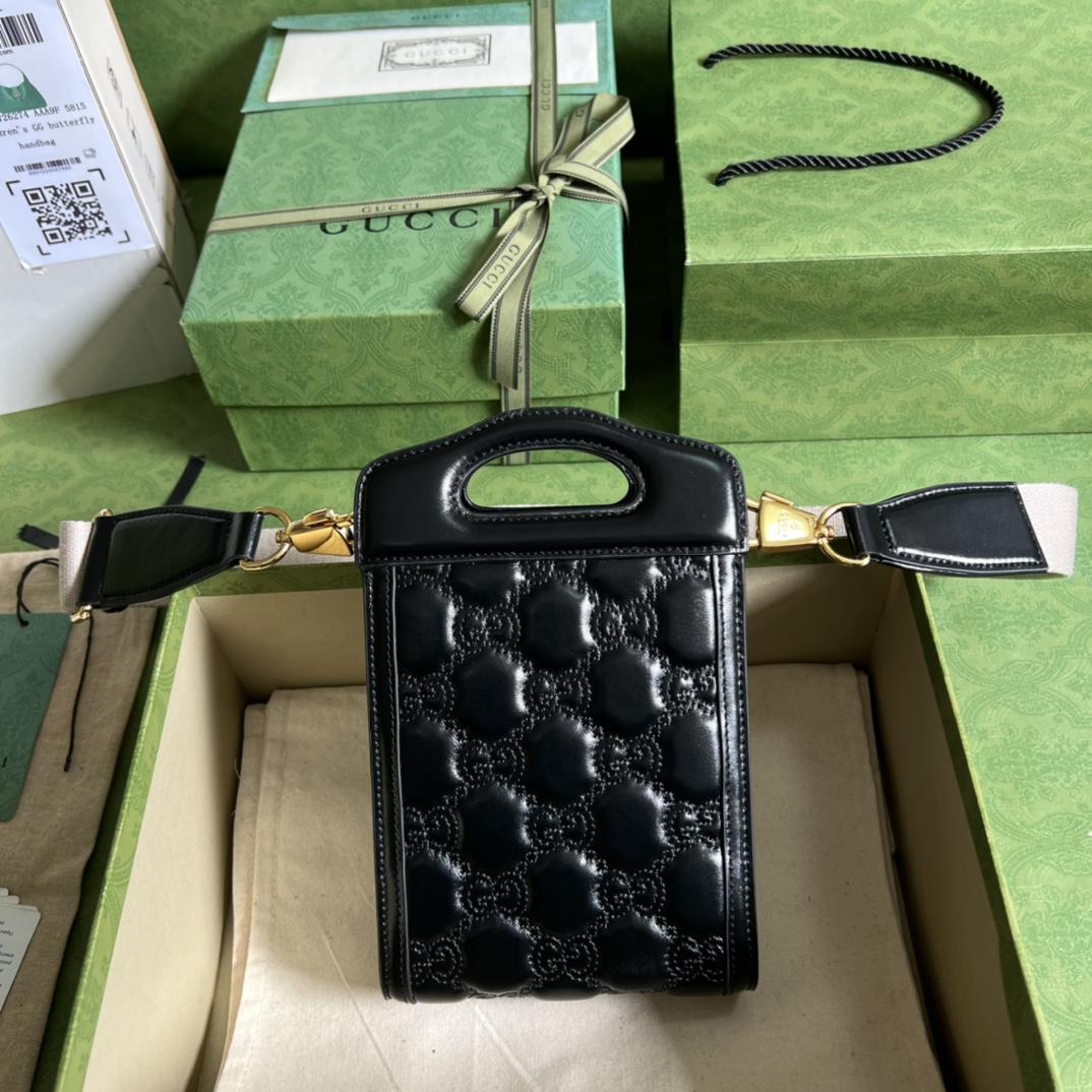 Gucci GG Matelassé Top Handle Mini Bag(14-23-4.5cm)   - DopestKickz