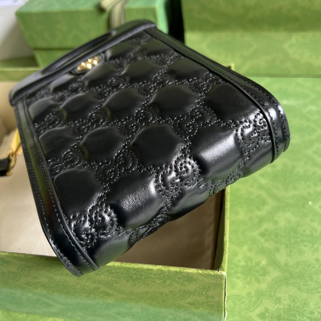 Gucci GG Matelassé Top Handle Mini Bag(14-23-4.5cm)   - DopestKickz