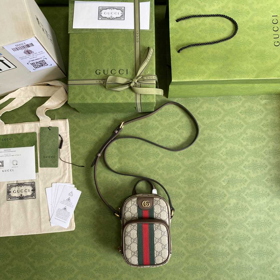 Gucci Ophidia GG Mini Bag(12-16-7cm)   - DopestKickz