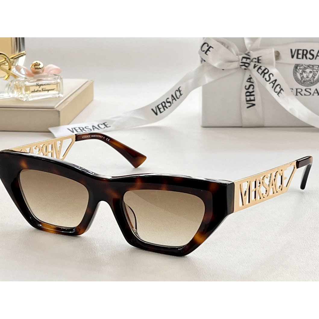 Versace 90s Vintage Logo Cat-Eye Sunglasses     VE4967  - DopestKickz