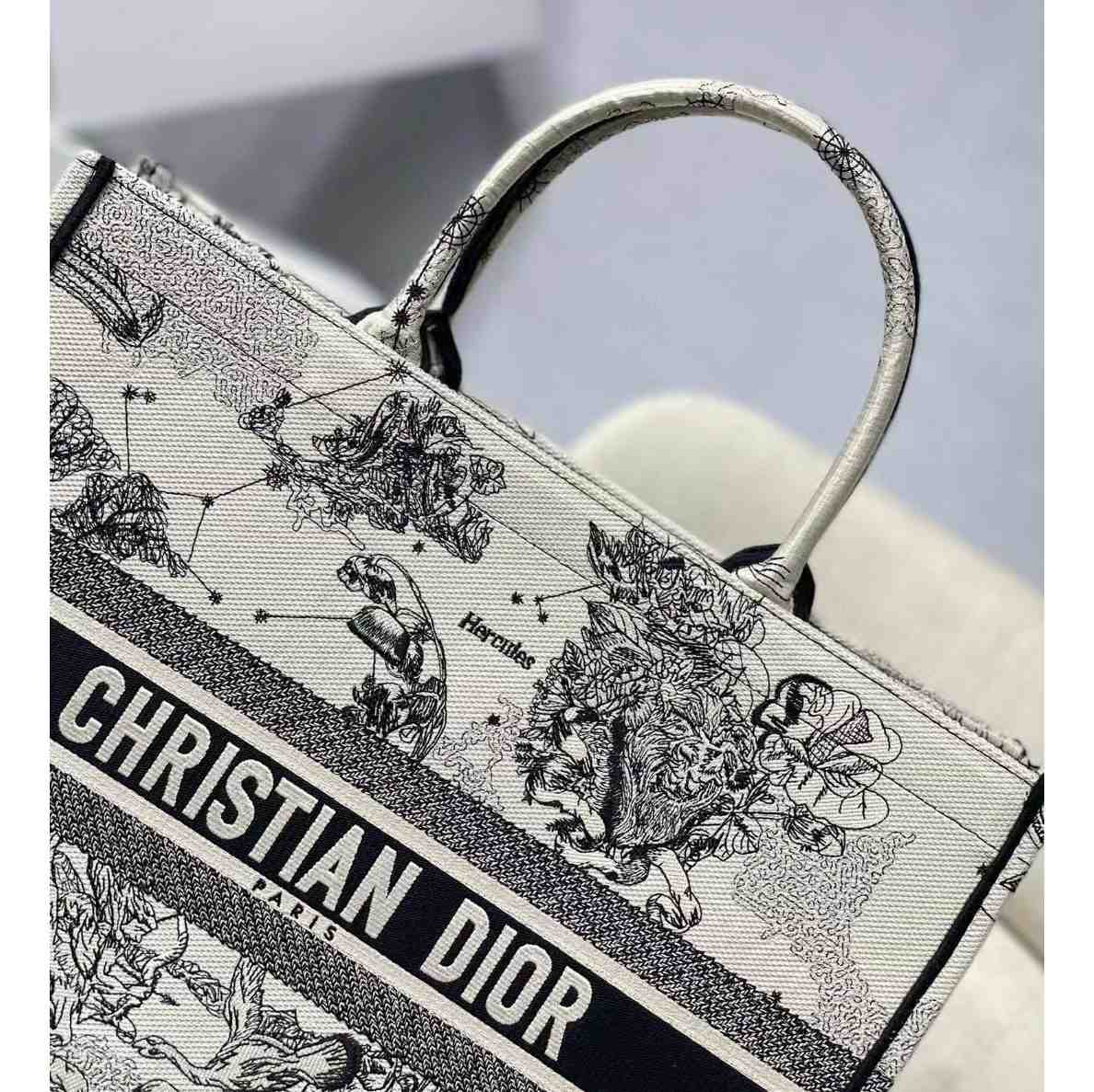 Dior Oblique Embroidered Book Tote(41.5-25-18cm) - DopestKickz