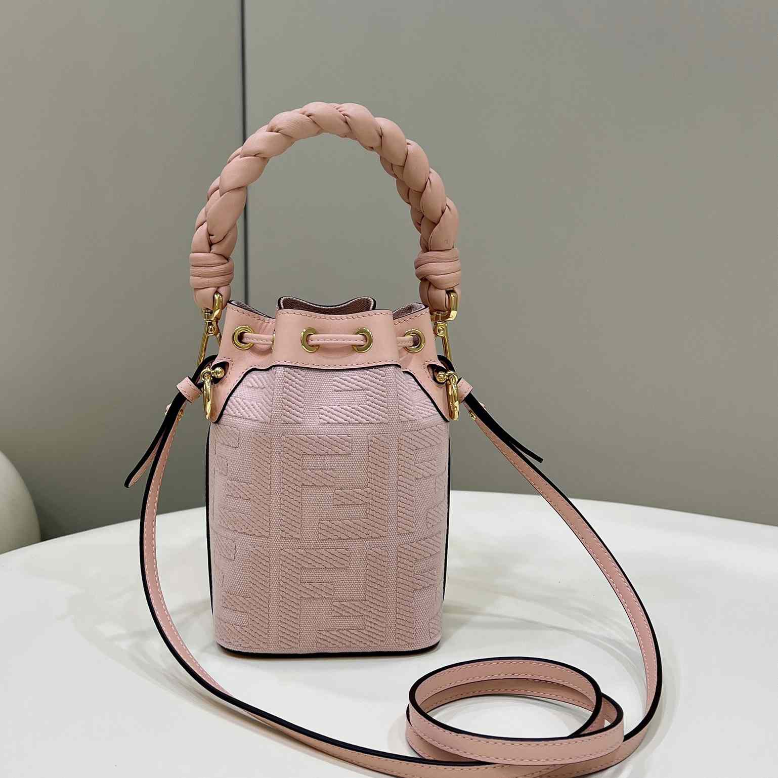 Fendi Mon Tresor Pink FF Canvas Mini-Bag (12×18×10cm)   - DopestKickz
