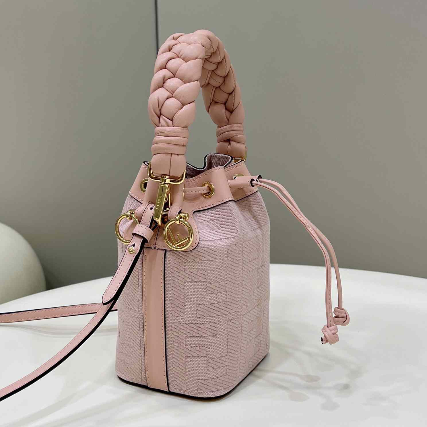Fendi Mon Tresor Pink FF Canvas Mini-Bag (12×18×10cm)   - DopestKickz