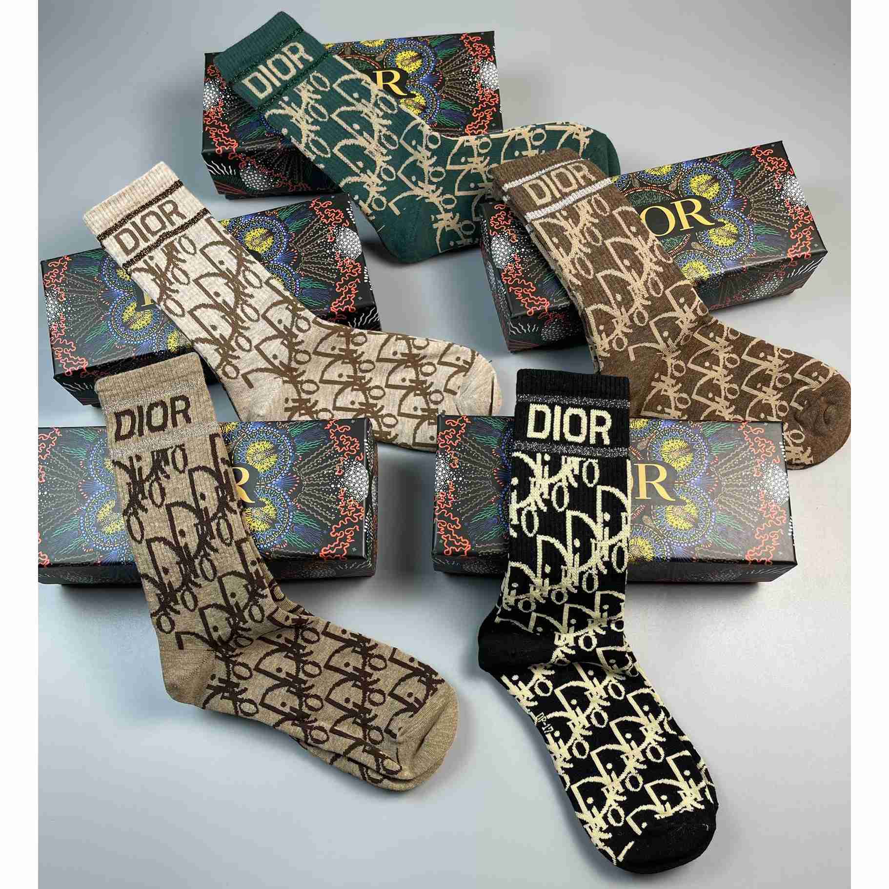 Dior Oblique Wool Socks /Box - DopestKickz