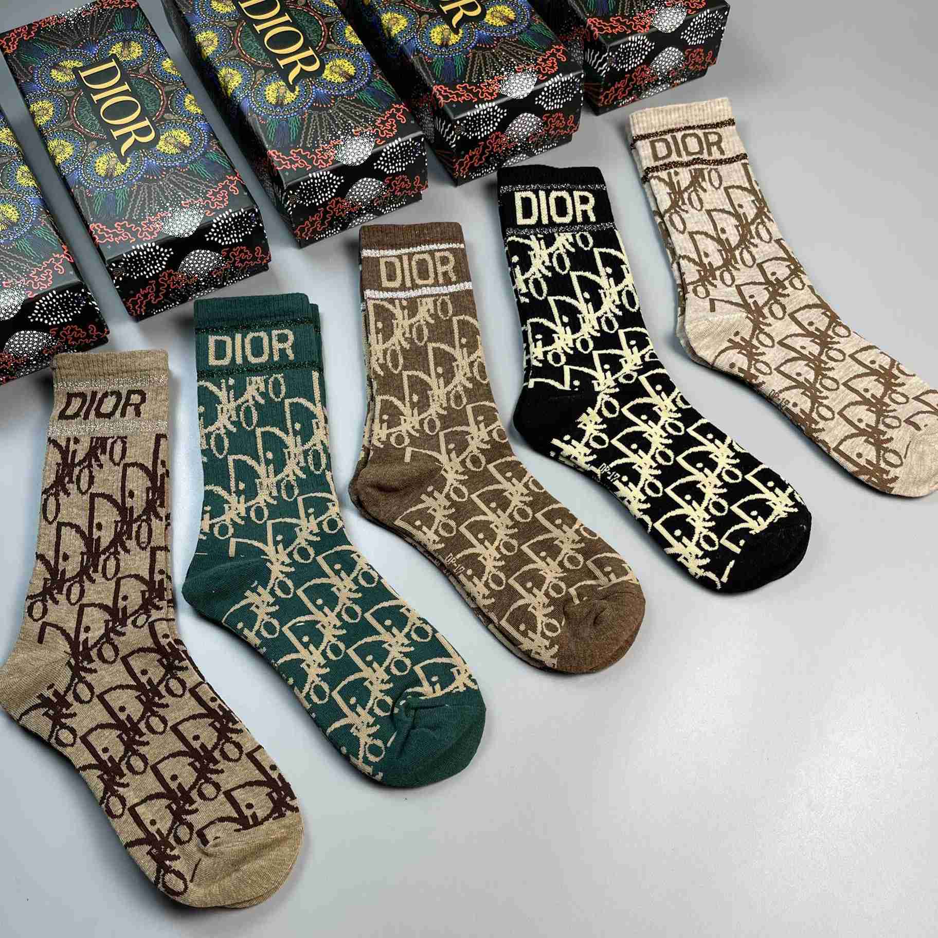 Dior Oblique Wool Socks /Box - DopestKickz
