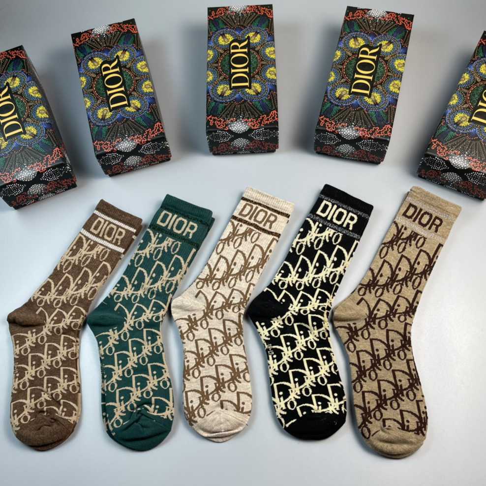 Dior Oblique Wool Socks /Box - DopestKickz
