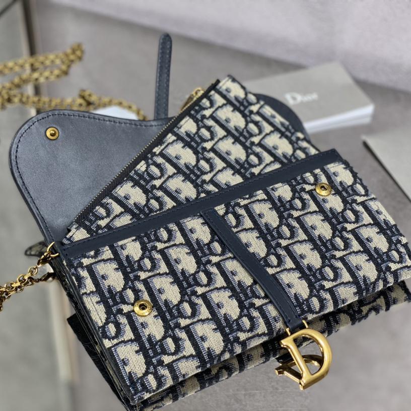 Dior Long Saddle Wallet With Chain - DopestKickz