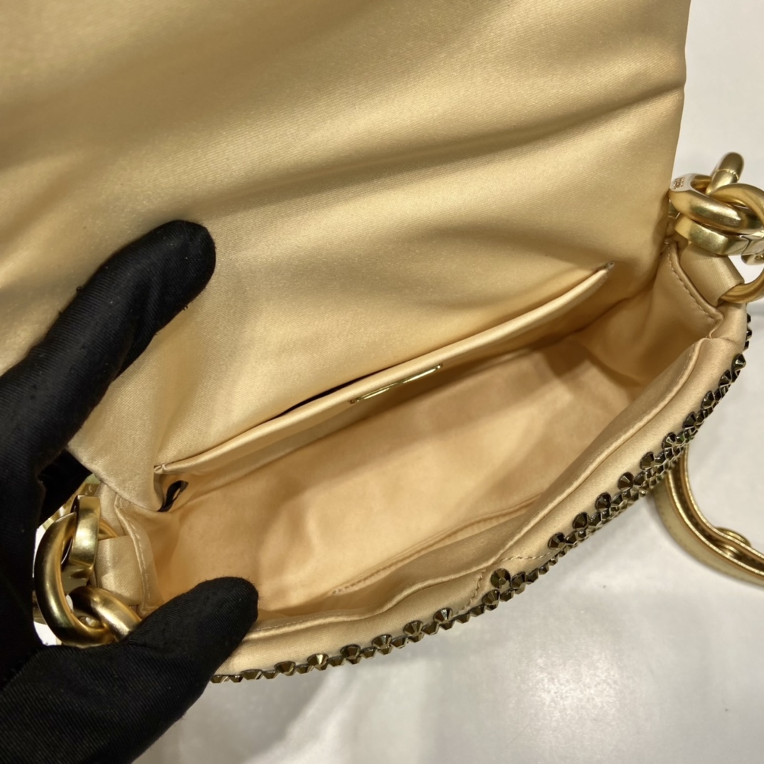 Prada Satin Mini-Bag With Crystals - DopestKickz