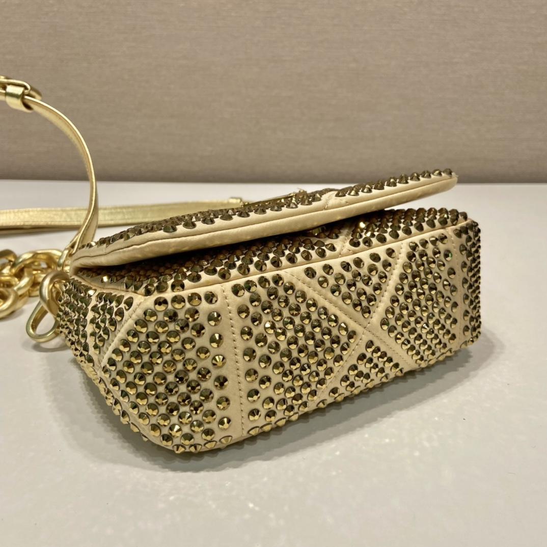 Prada Satin Mini-Bag With Crystals - DopestKickz